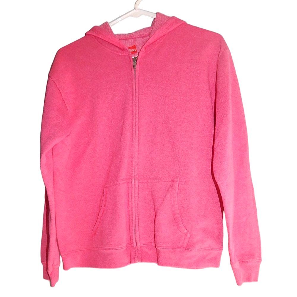 Hanes Women’s Small Pink Full Zip Hooded Fleece Jacket